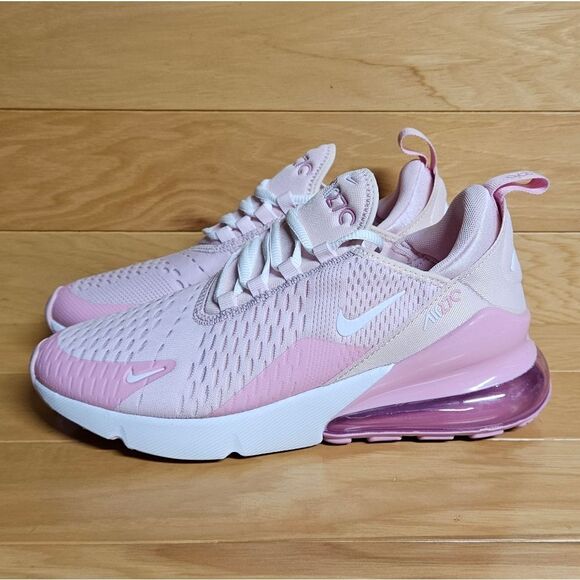 Nike Air Max 270 GS Pink Foam White Rise Running Shoe Sneaker CV9645-600 - Picture 7 of 14